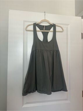 Free People Gray Racerback Mini Dress